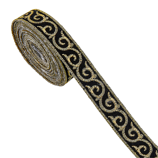 PandaHall SUPERFINDINGS 3.9m Chinese Style Embroidery Jacquard Ribbon Black Golden Auspicious Cloud Embroidery Ribbons 2cm Wide Vintage Lace..., Gold
PandaHall SUPERFINDINGS 3.9m Chinese Style Embroidery Jacquard Ribbon Black Golden Auspicious Cloud Embroidery Ribbons 2cm Wide Vintage Lace..., Gold