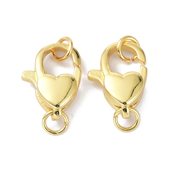 PandaHall Eco-Friendly Brass Lobster Claw Clasps, with Jump Ring, Heart, Real 18K Gold Plated, 16x11.5x5.4mm Brass Heart
PandaHall Eco-Friendly Brass Lobster Claw Clasps, with Jump Ring, Heart, Real 18K Gold Plated, 16x11.5x5.4mm Brass Heart