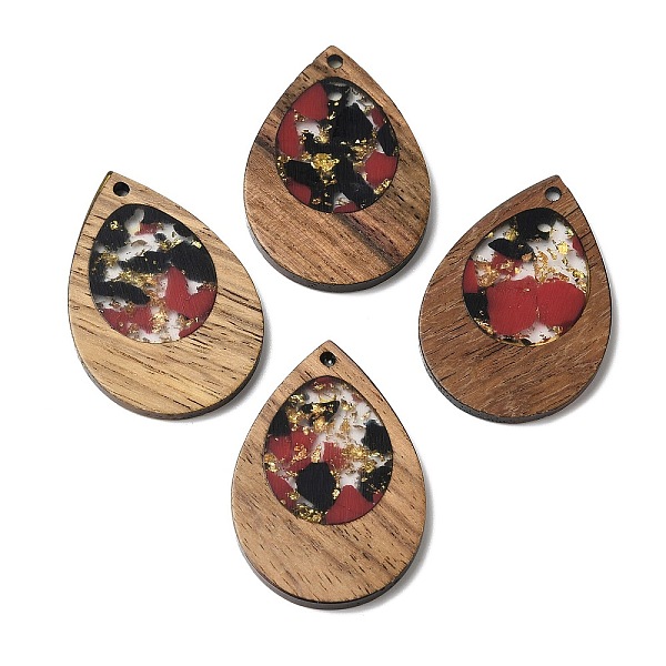 PandaHall Wood & Resin Pendant, with Gold Foil, Teardrop Charms, Brown, 38x25.5x3mm, Hole: 2mm Wood Teardrop Brown
PandaHall Wood & Resin Pendant, with Gold Foil, Teardrop Charms, Brown, 38x25.5x3mm, Hole: 2mm Wood Teardrop Brown
