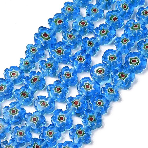 PandaHall Handmade Millefiori Glass Bead Strands, Flower, Sky Blue, 10x2.6mm, Hole: 1mm, about 42pcs/strand, 15.75 inch(40cm) Millefiori...
PandaHall Handmade Millefiori Glass Bead Strands, Flower, Sky Blue, 10x2.6mm, Hole: 1mm, about 42pcs/strand, 15.75 inch(40cm) Millefiori...
