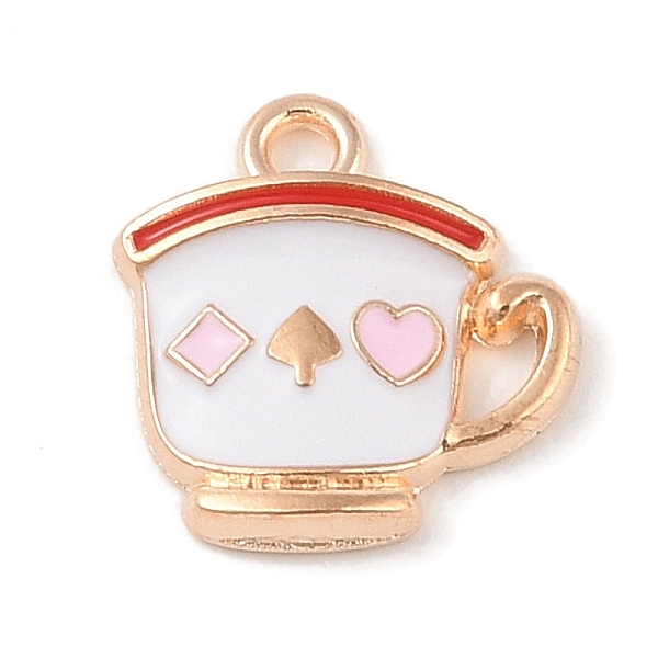 PandaHall Alloy Enamel Pendants, Light Gold, Teapot Charm, White, 15x14x3mm, Hole: 1.6mm Alloy+Enamel Others White
PandaHall Alloy Enamel Pendants, Light Gold, Teapot Charm, White, 15x14x3mm, Hole: 1.6mm Alloy+Enamel Others White