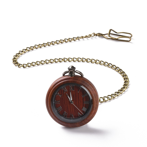 PandaHall Ebony Wood Pocket Watch with Brass Curb Chain and Clips, Flat Round Electronic Watch for Men, Brown, 16-3/8~17-1/8 inch...
PandaHall Ebony Wood Pocket Watch with Brass Curb Chain and Clips, Flat Round Electronic Watch for Men, Brown, 16-3/8~17-1/8 inch...