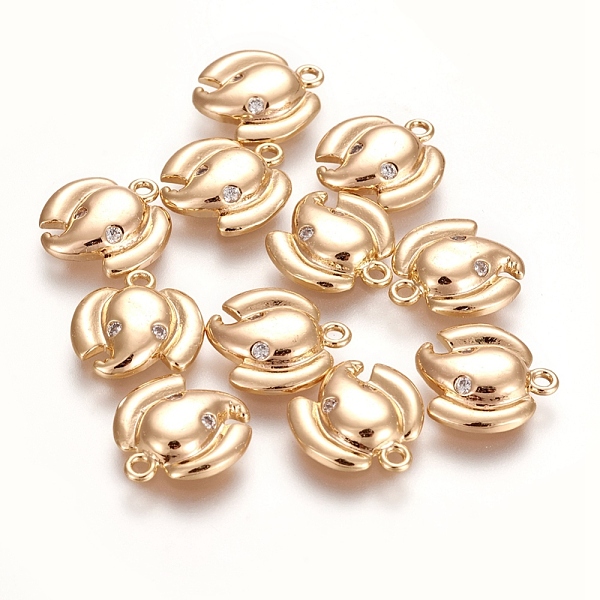 PandaHall Brass Charms, with Cubic Zirconia, Elephant, Nickel Free, Clear, Real 18K Gold Plated, 12x11x2.3mm, Hole: 1.2mm Brass+Cubic...
PandaHall Brass Charms, with Cubic Zirconia, Elephant, Nickel Free, Clear, Real 18K Gold Plated, 12x11x2.3mm, Hole: 1.2mm Brass+Cubic...