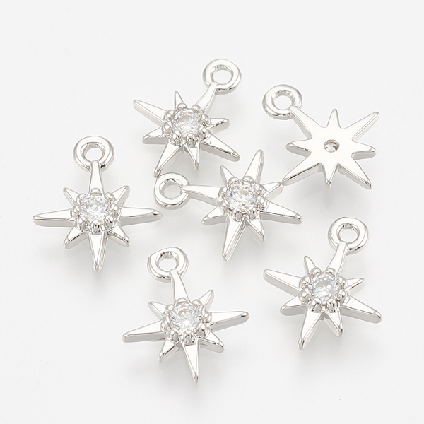 PandaHall Brass Cubic Zirconia Charms, Star, Nickel Free, Real Platinum Plated, 10.5x8.5x2mm, Hole: 1mm Brass+Cubic Zirconia Star Clear
PandaHall Brass Cubic Zirconia Charms, Star, Nickel Free, Real Platinum Plated, 10.5x8.5x2mm, Hole: 1mm Brass+Cubic Zirconia Star Clear
