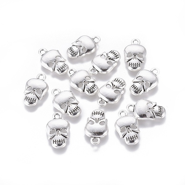 PandaHall Tibetan Style Alloy Pendants, Cadmium Free & Lead Free, Skull, Halloween, Antique Silver, 16x10x2.5mm, Hole: 2mm Alloy Skull
PandaHall Tibetan Style Alloy Pendants, Cadmium Free & Lead Free, Skull, Halloween, Antique Silver, 16x10x2.5mm, Hole: 2mm Alloy Skull