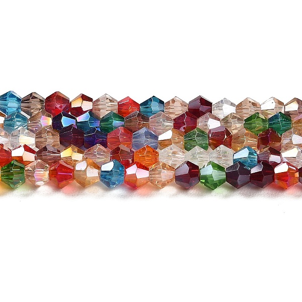 PandaHall Transparent Electroplate Glass Beads Strands, AB Color Plated, Faceted, Bicone, Colorful, 4x4mm, Hole: 0.8mm, about...
PandaHall Transparent Electroplate Glass Beads Strands, AB Color Plated, Faceted, Bicone, Colorful, 4x4mm, Hole: 0.8mm, about...
