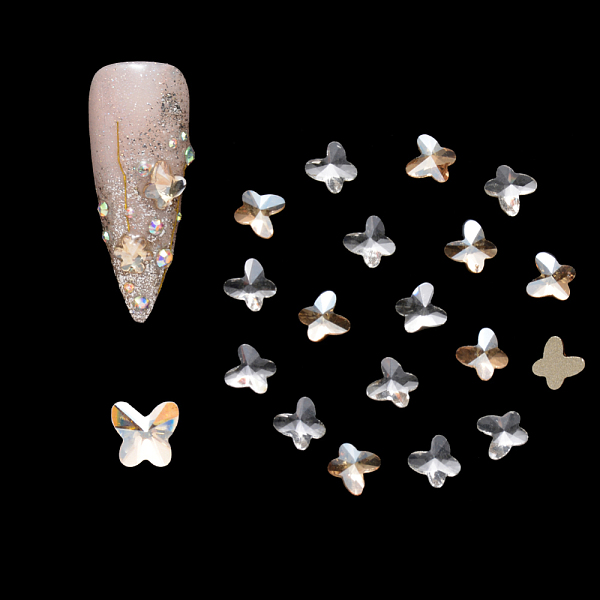 PandaHall Flat Back Glass Rhinestone Cabochons, Nail Art Decoration Accessories, Faceted, Butterfly, Mixed Color, 5x5x2mm, 20pcs/bag Glass..., Multicolor
PandaHall Flat Back Glass Rhinestone Cabochons, Nail Art Decoration Accessories, Faceted, Butterfly, Mixed Color, 5x5x2mm, 20pcs/bag Glass..., Multicolor
