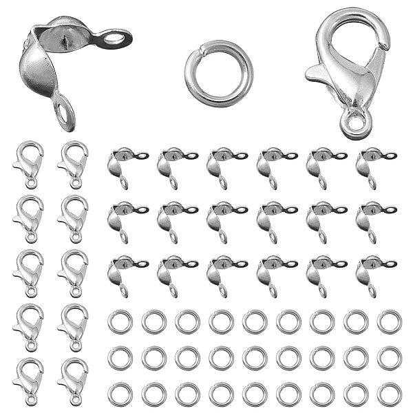 PandaHall 30Pcs Zinc Alloy Lobster Claw Clasps, Parrot Trigger Clasps, Jewelry Making Findings, with 50Pcs Iron Bead Tips and 50Pcs Iron...
PandaHall 30Pcs Zinc Alloy Lobster Claw Clasps, Parrot Trigger Clasps, Jewelry Making Findings, with 50Pcs Iron Bead Tips and 50Pcs Iron...