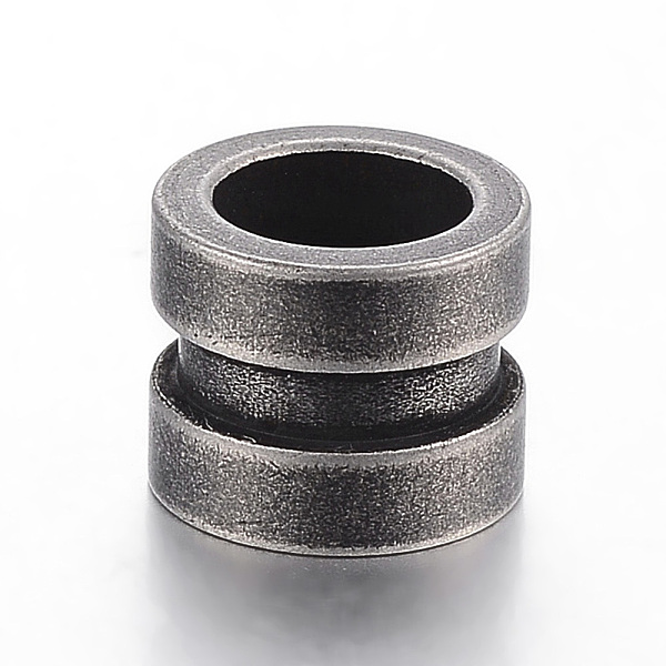 PandaHall 304 Stainless Steel Grooved Beads, Large Hole Beads, Column, Antique Silver, 10x8mm, Hole: 6.5mm 304 Stainless Steel Column
PandaHall 304 Stainless Steel Grooved Beads, Large Hole Beads, Column, Antique Silver, 10x8mm, Hole: 6.5mm 304 Stainless Steel Column