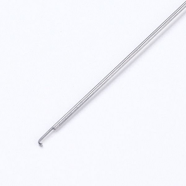 PandaHall Iron Beading Needle, with Hook, For Buddha 3-Hole Guru Beads, Bead Threader, Platinum, 11x0.05cm Iron
PandaHall Iron Beading Needle, with Hook, For Buddha 3-Hole Guru Beads, Bead Threader, Platinum, 11x0.05cm Iron