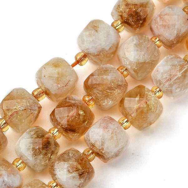 PandaHall Natural Citrine Beads Strands, with Seed Beads, Faceted Cube, 8~9x8~9x8~9mm, Hole: 0.9~1mm, about 35~39pcs/strand, 14.80''~15.16''...
PandaHall Natural Citrine Beads Strands, with Seed Beads, Faceted Cube, 8~9x8~9x8~9mm, Hole: 0.9~1mm, about 35~39pcs/strand, 14.80''~15.16''...