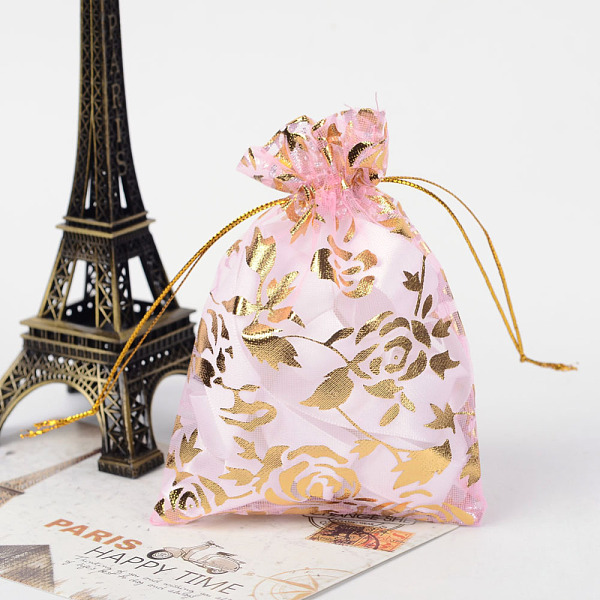 PandaHall Rose Printed Organza Bags, Gift Bags, Rectangle, Pearl Pink, 12x10cm Organza Flower Pink
PandaHall Rose Printed Organza Bags, Gift Bags, Rectangle, Pearl Pink, 12x10cm Organza Flower Pink
