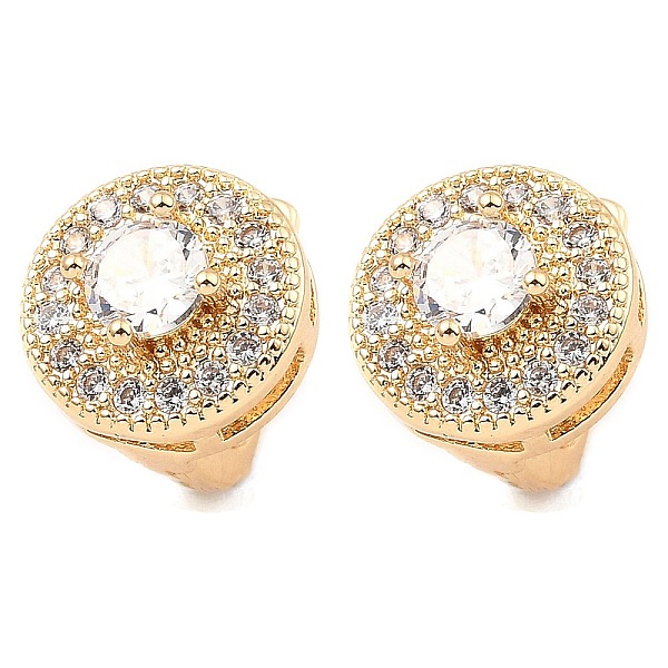 PandaHall Brass with Cubic Zirconia Hoop Earrings, Flat Round, Light Gold, 13x11.5x1.7mm Cubic Zirconia Flat Round Clear
PandaHall Brass with Cubic Zirconia Hoop Earrings, Flat Round, Light Gold, 13x11.5x1.7mm Cubic Zirconia Flat Round Clear