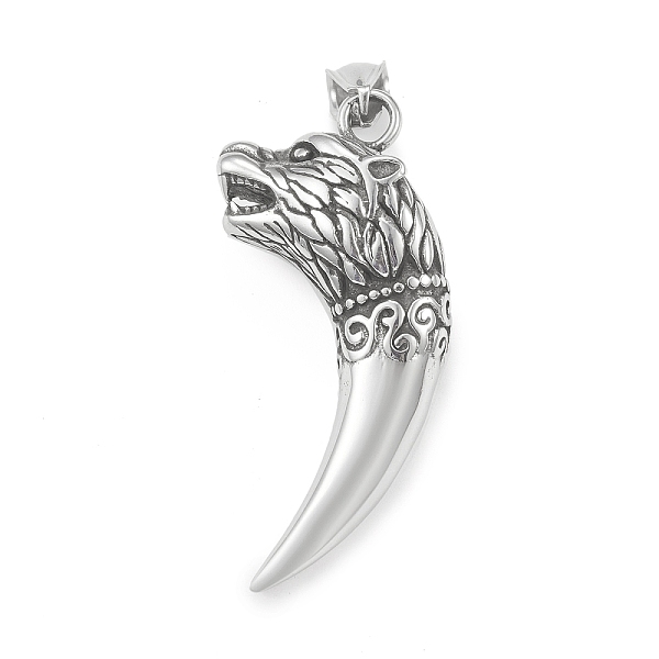 PandaHall 304 Stainless Steel Big Pendants, Wolf Tooth Charm, Antique Silver, 53x28x14mm, Hole: 4x8mm 304 Stainless Steel Others
PandaHall 304 Stainless Steel Big Pendants, Wolf Tooth Charm, Antique Silver, 53x28x14mm, Hole: 4x8mm 304 Stainless Steel Others