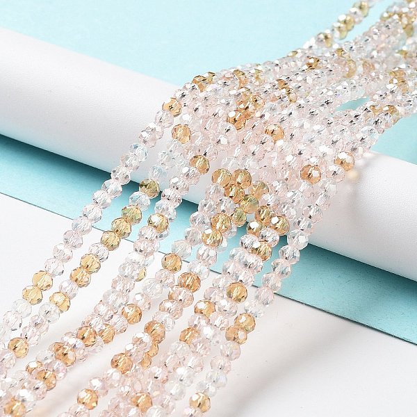 PandaHall Glass Beads Strands, Faceted, Rondelle, Pearl Pink, 4x3mm, Hole: 0.4mm, about 123~127pcs/strand, 15.75~16.5 inch(40~42cm) Glass...
PandaHall Glass Beads Strands, Faceted, Rondelle, Pearl Pink, 4x3mm, Hole: 0.4mm, about 123~127pcs/strand, 15.75~16.5 inch(40~42cm) Glass...
