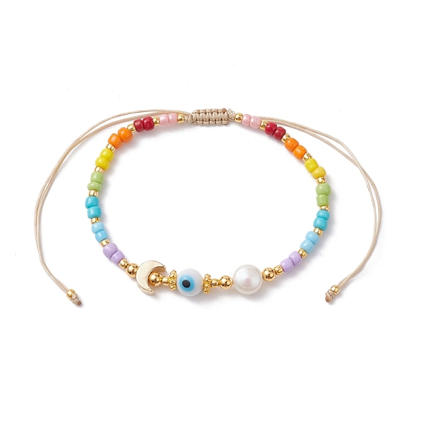 PandaHall Colorful Glass Seed & Brass Braided Bead Bracelet, Heart, Inner Diameter: 1-7/8~3-1/4 inch(4.8~8.4cm) Glass Heart
PandaHall Colorful Glass Seed & Brass Braided Bead Bracelet, Heart, Inner Diameter: 1-7/8~3-1/4 inch(4.8~8.4cm) Glass Heart