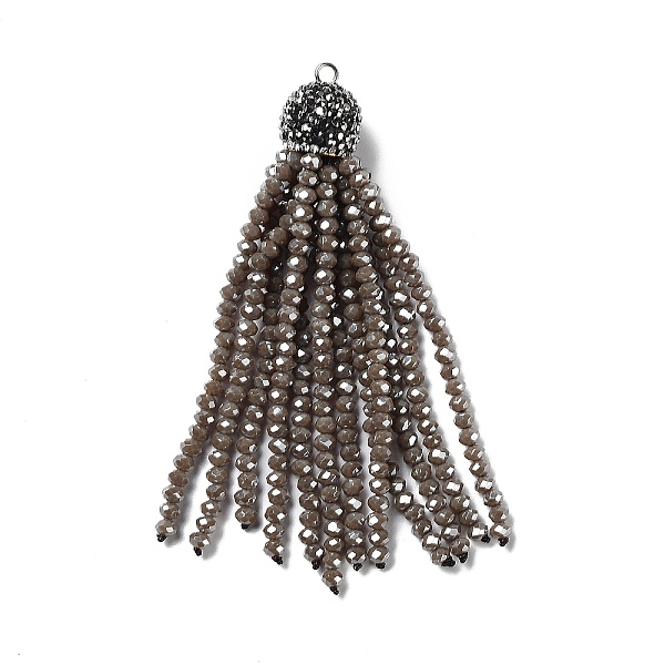 PandaHall Electroplate Glass Bead Tassel Big Pendants, with Brass Rhinestone Findings, Slate Gray, 76x10.8mm, Hole: 2.5mm Glass Gray
PandaHall Electroplate Glass Bead Tassel Big Pendants, with Brass Rhinestone Findings, Slate Gray, 76x10.8mm, Hole: 2.5mm Glass Gray