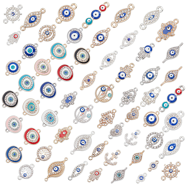 PandaHall 60 Pcs Assorted Evil Eye Jewelry Connectors, Evil Eye Beads Charms Rhinestone Mixed Alloy Enamel Evil Eye Link Charms for Jewelry..., Multicolor
PandaHall 60 Pcs Assorted Evil Eye Jewelry Connectors, Evil Eye Beads Charms Rhinestone Mixed Alloy Enamel Evil Eye Link Charms for Jewelry..., Multicolor