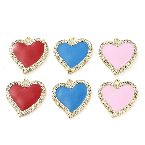 PandaHall Brass Micro Pave Clear Cubic Zirconia Pendants, with Enamel, Real 18K Gold Plated, Heart Charm, Mixed Color, 19x19x2mm, Hole..., Multicolor
PandaHall Brass Micro Pave Clear Cubic Zirconia Pendants, with Enamel, Real 18K Gold Plated, Heart Charm, Mixed Color, 19x19x2mm, Hole..., Multicolor