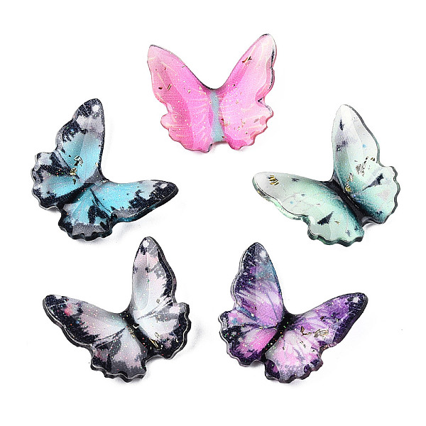 PandaHall Transparent Epoxy Resin Cabochons, with Glitter Powder and Gold Foil, Butterfly, Mixed Color, 16x17.5~18.5x3.5~4.5mm Epoxy Resin..., Multicolor
PandaHall Transparent Epoxy Resin Cabochons, with Glitter Powder and Gold Foil, Butterfly, Mixed Color, 16x17.5~18.5x3.5~4.5mm Epoxy Resin..., Multicolor