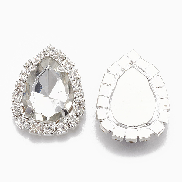 PandaHall Acrylic Rhinestone Cabochons, with Brass Rhinestone Findings, Faceted, teardrop, Silver Color Plated, Clear, 25x19x6mm Acrylic...
PandaHall Acrylic Rhinestone Cabochons, with Brass Rhinestone Findings, Faceted, teardrop, Silver Color Plated, Clear, 25x19x6mm Acrylic...