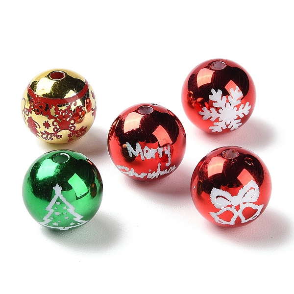 PandaHall UV Plated & Printed Acrylic Beads, Christmas Theme, Iridescent, Round with Snowflake/Christmas Bell/Christmas Tree Pattern, Mixed..., Multicolor
PandaHall UV Plated & Printed Acrylic Beads, Christmas Theme, Iridescent, Round with Snowflake/Christmas Bell/Christmas Tree Pattern, Mixed..., Multicolor
