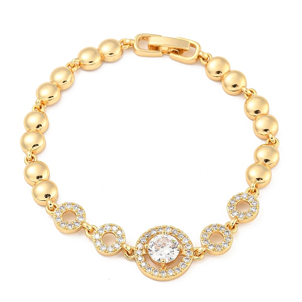 PandaHall Golden Brass Micro Pave Cubic Zirconia Link Bracelets, Flat Round, 6-7/8 inch(17.5cm), Link: 13x18x4mm Cubic Zirconia Flat Round..., Clear
PandaHall Golden Brass Micro Pave Cubic Zirconia Link Bracelets, Flat Round, 6-7/8 inch(17.5cm), Link: 13x18x4mm Cubic Zirconia Flat Round..., Clear
