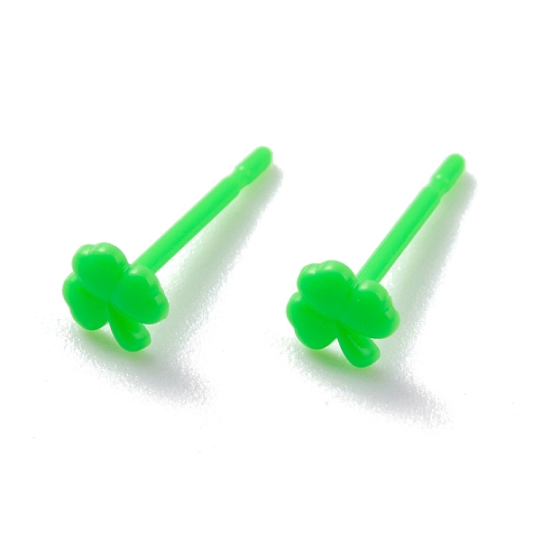 PandaHall Eco-Friendly Plastic Stud Earrings, Shamrock, Lime, 4.5x4.5x1mm, Pin: 0.8mm Plastic Clover Green
PandaHall Eco-Friendly Plastic Stud Earrings, Shamrock, Lime, 4.5x4.5x1mm, Pin: 0.8mm Plastic Clover Green