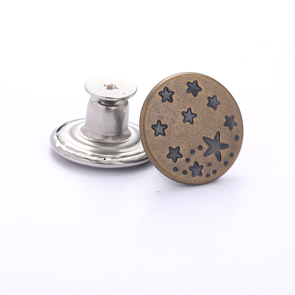 PandaHall Alloy Button Pins for Jeans, Nautical Buttons, Garment Accessories, Round, Star, 17mm Alloy Star
PandaHall Alloy Button Pins for Jeans, Nautical Buttons, Garment Accessories, Round, Star, 17mm Alloy Star