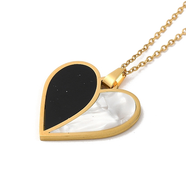 PandaHall Heart Natural Shell Enamel Pendant Necklaces, with 304 Stainless Steel Cable Chains, Golden, 15.94 inch(40.5cm) Shell Heart
PandaHall Heart Natural Shell Enamel Pendant Necklaces, with 304 Stainless Steel Cable Chains, Golden, 15.94 inch(40.5cm) Shell Heart
