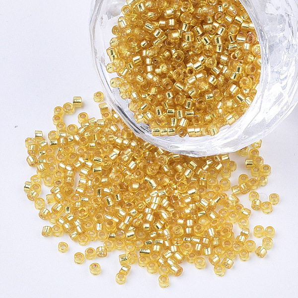 PandaHall Glass Cylinder Beads, Seed Beads, Silver Lined, Round Hole, Gold, 1.5~2x1~2mm, Hole: 0.8mm, about 8000pcs/bag, about 85~95g/bag...
PandaHall Glass Cylinder Beads, Seed Beads, Silver Lined, Round Hole, Gold, 1.5~2x1~2mm, Hole: 0.8mm, about 8000pcs/bag, about 85~95g/bag...