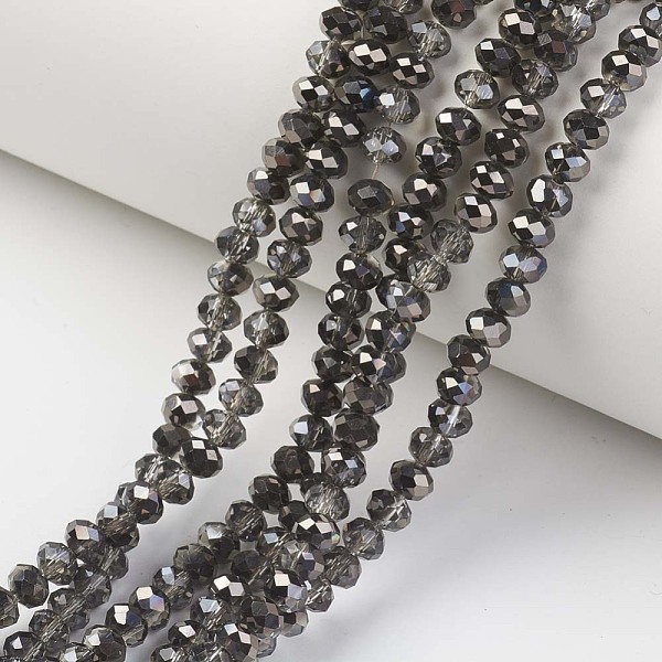 PandaHall Electroplate Transparent Glass Beads Strands, Half Black Plated, Faceted, Rondelle, Black, 6x5mm, Hole: 1mm, about 85~88pcs/strand...
PandaHall Electroplate Transparent Glass Beads Strands, Half Black Plated, Faceted, Rondelle, Black, 6x5mm, Hole: 1mm, about 85~88pcs/strand...