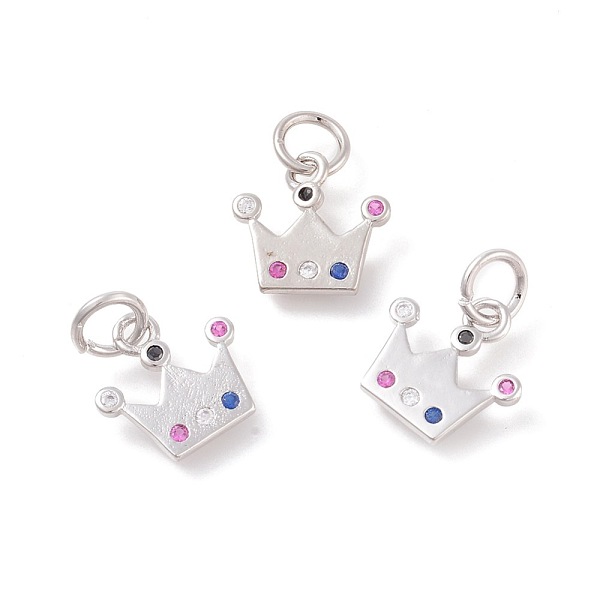 PandaHall Brass Micro Pave Cubic Zirconia Charms, Crown, Colorful, Platinum, 12.5x13x1.5mm, Hole: 4mm Brass+Cubic Zirconia Crown
PandaHall Brass Micro Pave Cubic Zirconia Charms, Crown, Colorful, Platinum, 12.5x13x1.5mm, Hole: 4mm Brass+Cubic Zirconia Crown