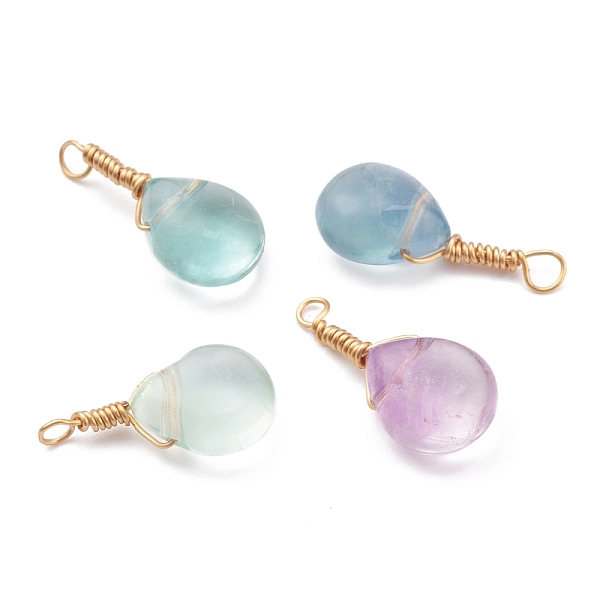 PandaHall Natural Fluorite Pendants, with Golden Copper Wire Findings, Teardrop, Mixed Color, 20~20.5x9x7mm, Hole: 2mm Fluorite Teardrop..., Multicolor
PandaHall Natural Fluorite Pendants, with Golden Copper Wire Findings, Teardrop, Mixed Color, 20~20.5x9x7mm, Hole: 2mm Fluorite Teardrop..., Multicolor