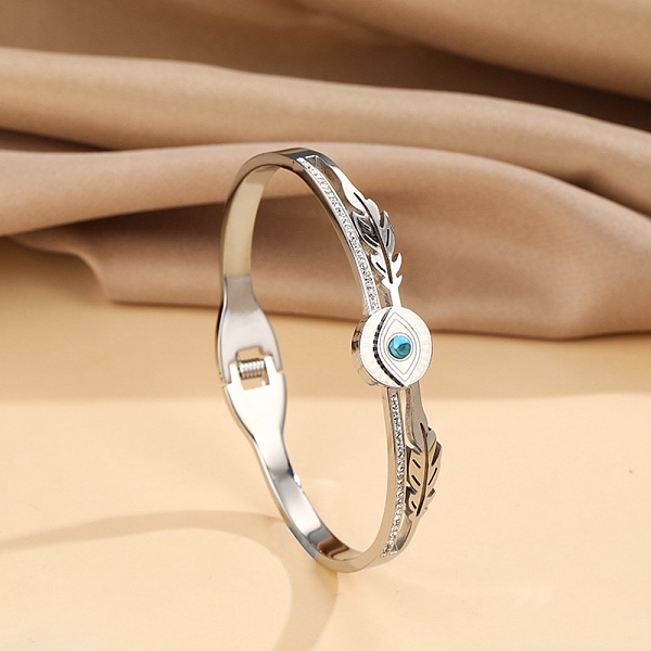 PandaHall Resin Eye Hinged Bangle with Rhinestone, 304 Stainless Steel Jewelry for Women, Stainless Steel Color, Inner Diameter: 2-3/8x2...
PandaHall Resin Eye Hinged Bangle with Rhinestone, 304 Stainless Steel Jewelry for Women, Stainless Steel Color, Inner Diameter: 2-3/8x2...