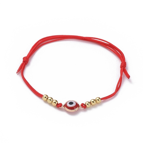 PandaHall Adjustable Nylon Thread Braided Bead Bracelets, Red String Bracelets, with Brass Beads and Brass Enamel Evil Eye Links connectors...
PandaHall Adjustable Nylon Thread Braided Bead Bracelets, Red String Bracelets, with Brass Beads and Brass Enamel Evil Eye Links connectors...