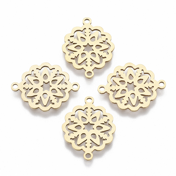 PandaHall 201 Stainless Steel Links connectors, Laser Cut, Flower, Golden, 19x15x1mm, Hole: 1.2mm 201 Stainless Steel Flower
PandaHall 201 Stainless Steel Links connectors, Laser Cut, Flower, Golden, 19x15x1mm, Hole: 1.2mm 201 Stainless Steel Flower