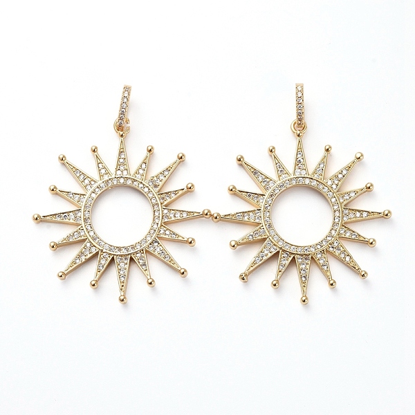 PandaHall Brass Micro Pave Clear Cubic Zirconia Solar Eclipse Pendants, Sun, Golden, 37x34.5x2.5mm, Hole: 3x5.5mm Brass+Cubic Zirconia Sun...
PandaHall Brass Micro Pave Clear Cubic Zirconia Solar Eclipse Pendants, Sun, Golden, 37x34.5x2.5mm, Hole: 3x5.5mm Brass+Cubic Zirconia Sun...