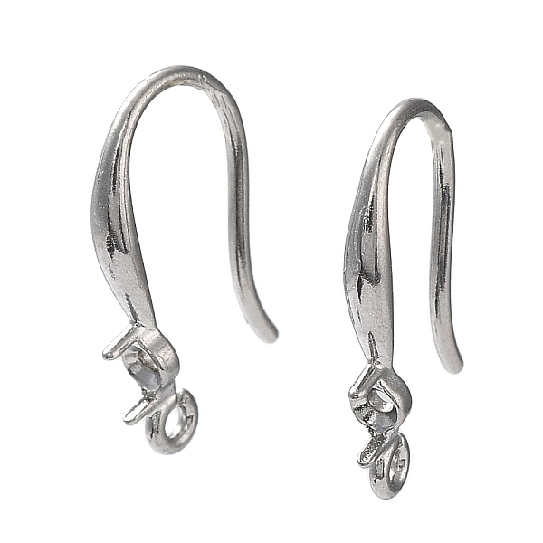 PandaHall 304 Stainless Steel Earring Hooks, for Half Drilled Beads, Stainless Steel Color, 17x11mm, Hole: 1.2mm, Fit for 3x1mm Rhinestone...
PandaHall 304 Stainless Steel Earring Hooks, for Half Drilled Beads, Stainless Steel Color, 17x11mm, Hole: 1.2mm, Fit for 3x1mm Rhinestone...