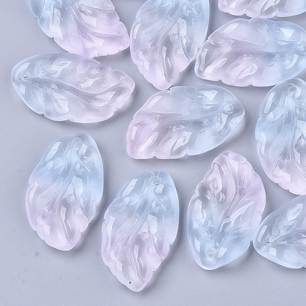 PandaHall Two Tone Transparent Spray Painted Glass Pendants, Leaf, Colorful, 29x17x5mm, Hole: 1.4mm Glass Leaf
PandaHall Two Tone Transparent Spray Painted Glass Pendants, Leaf, Colorful, 29x17x5mm, Hole: 1.4mm Glass Leaf