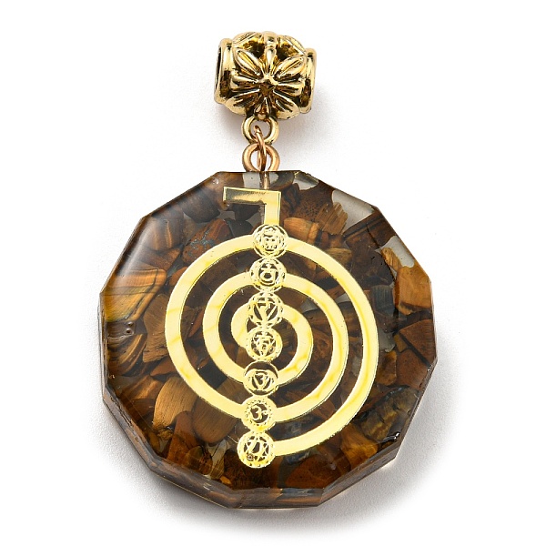 PandaHall Natural Tiger Eye European Dangle Polygon Charms, Large Hole Pendant with Golden Plated Alloy Chakra Slice, 53mm, Hole: 5mm...
PandaHall Natural Tiger Eye European Dangle Polygon Charms, Large Hole Pendant with Golden Plated Alloy Chakra Slice, 53mm, Hole: 5mm...