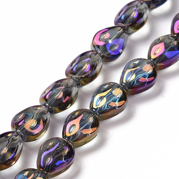PandaHall Transparent Electroplate Glass Beads Strands, Rainbow Plated, Teardrop, Medium Orchid, 11x9x6.6mm, Hole: 1.1mm, about 55pcs/strand...
PandaHall Transparent Electroplate Glass Beads Strands, Rainbow Plated, Teardrop, Medium Orchid, 11x9x6.6mm, Hole: 1.1mm, about 55pcs/strand...