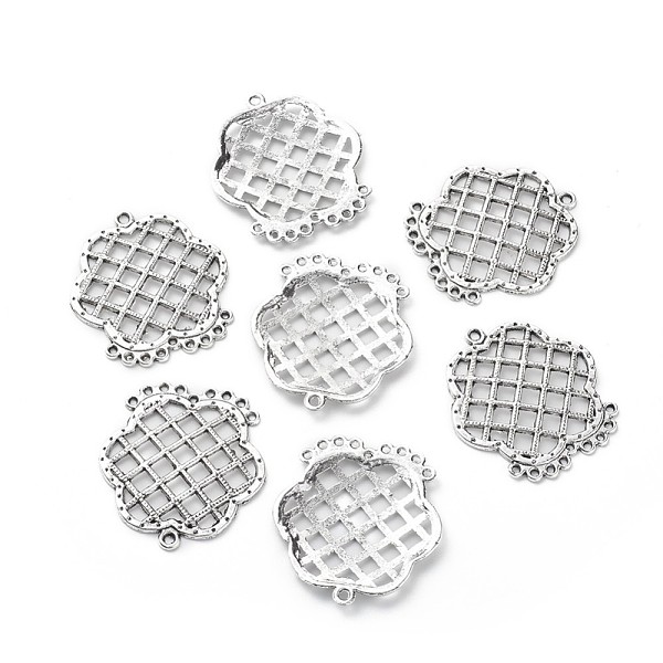 PandaHall Tibetan Style Alloy Chandelier Components Links, Web, Antique Silver, 44x40x2mm, Hole: 2mm and 1.6mm Alloy Others
PandaHall Tibetan Style Alloy Chandelier Components Links, Web, Antique Silver, 44x40x2mm, Hole: 2mm and 1.6mm Alloy Others