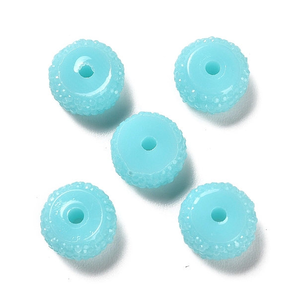 PandaHall Opaque Resin Beads, Textured Rondelle, Cyan, 12x7mm, Hole: 2.5mm Resin Rondelle Cyan
PandaHall Opaque Resin Beads, Textured Rondelle, Cyan, 12x7mm, Hole: 2.5mm Resin Rondelle Cyan