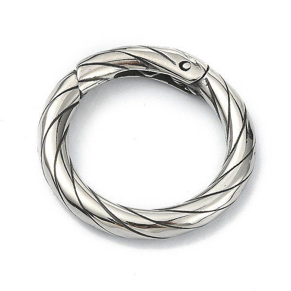 PandaHall Tibetan Style 316 Surgical Stainless Steel Spring Gate Rings, Twist Round Ring, Antique Silver, 22.2x3.2mm 316 Surgical Stainless...
PandaHall Tibetan Style 316 Surgical Stainless Steel Spring Gate Rings, Twist Round Ring, Antique Silver, 22.2x3.2mm 316 Surgical Stainless...