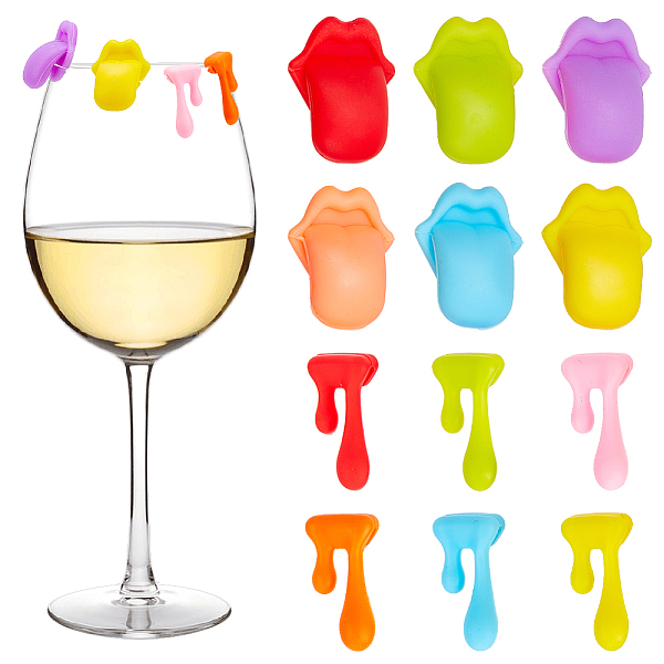 PandaHall 2 Sets 2 Style Silicone Wine Glass Charms, Goblet Marker, Lip & Teardrop, Mixed Color, 26.5~29x13~14x6.5~13.5mm, 1 set/style..., Multicolor
PandaHall 2 Sets 2 Style Silicone Wine Glass Charms, Goblet Marker, Lip & Teardrop, Mixed Color, 26.5~29x13~14x6.5~13.5mm, 1 set/style..., Multicolor