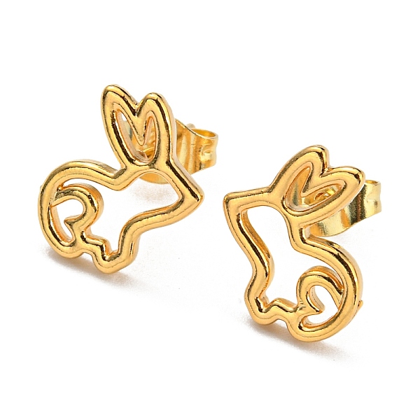 PandaHall Vacuum Plating 304 Stainless Steel Stud Earrings for Women, Hollow Rabbit, Golden, 12x10mm 304 Stainless Steel Rabbit
PandaHall Vacuum Plating 304 Stainless Steel Stud Earrings for Women, Hollow Rabbit, Golden, 12x10mm 304 Stainless Steel Rabbit