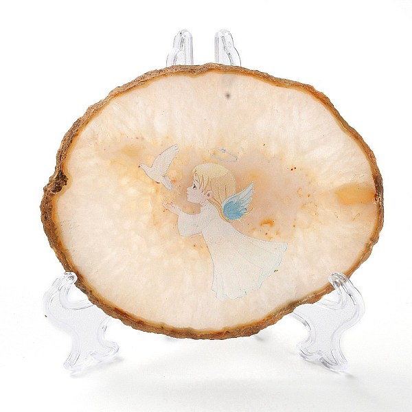 PandaHall Printed Natural Agate Slice Stone Ornament, for Good Luck Home Office Decor, Angel & Fairy, 100~125x105~150x7.5~8mm Natural Agate..., Multicolor
PandaHall Printed Natural Agate Slice Stone Ornament, for Good Luck Home Office Decor, Angel & Fairy, 100~125x105~150x7.5~8mm Natural Agate..., Multicolor
