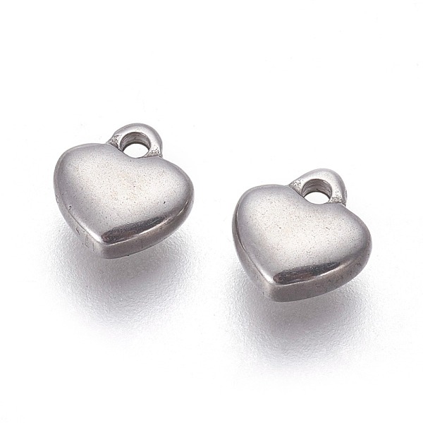 PandaHall 304 Stainless Steel Charms, Puffed Heart, Stainless Steel Color, 7x6.5x2.6mm, Hole: 1mm 304 Stainless Steel Heart
PandaHall 304 Stainless Steel Charms, Puffed Heart, Stainless Steel Color, 7x6.5x2.6mm, Hole: 1mm 304 Stainless Steel Heart