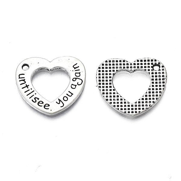 PandaHall Tibetan Style Alloy Pendants, Cadmium Free & Lead Free, Heart with Word Untili See You Again, Antique Silver, 18x20x1.5mm, Hole...
PandaHall Tibetan Style Alloy Pendants, Cadmium Free & Lead Free, Heart with Word Untili See You Again, Antique Silver, 18x20x1.5mm, Hole...